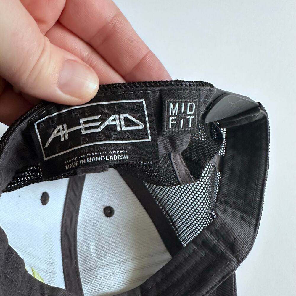 Ahead Stripe Design SnapBack Mesh Trucker Hat Mid Fit - Picture 5 of 5
